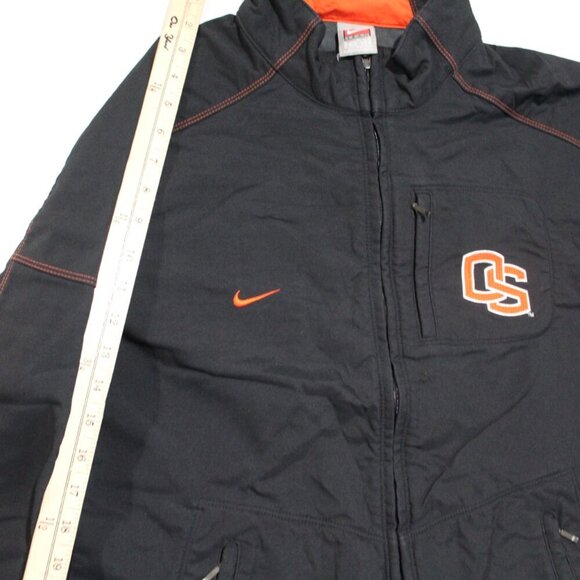 Nike Team Black Men Jacket Oregon State Mock Neck Size Medium - Picture 4 of 9